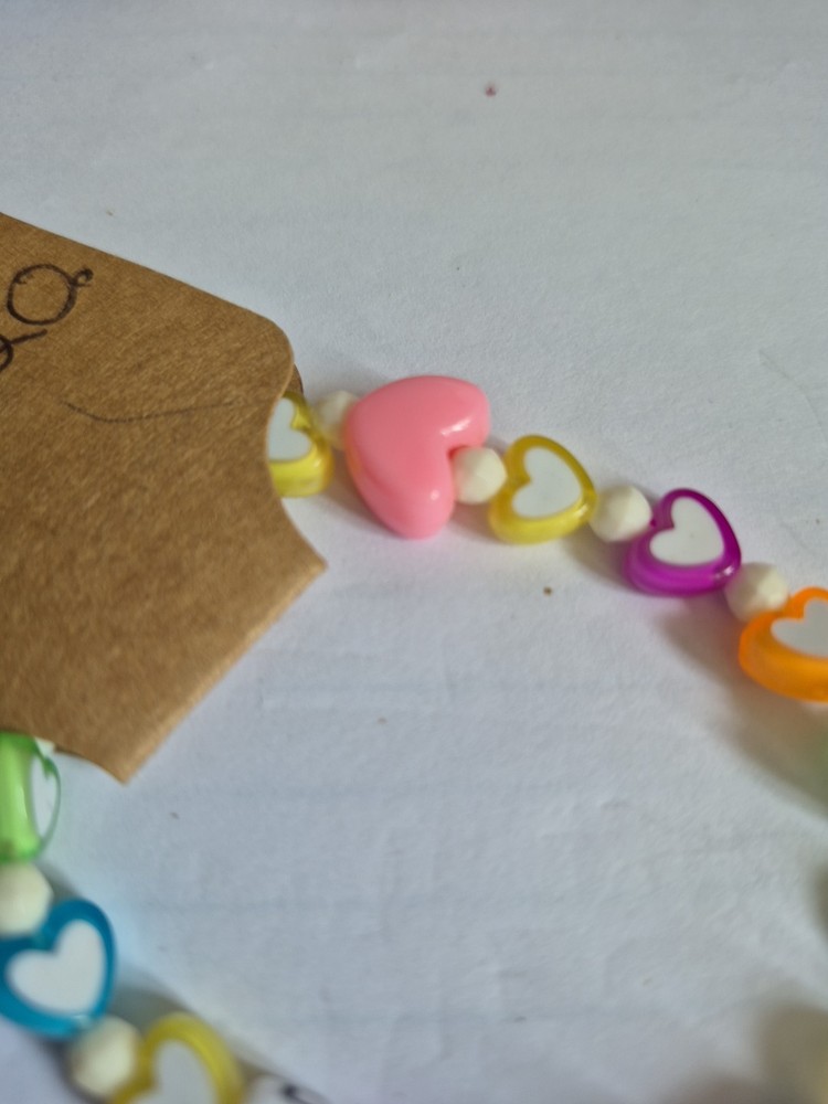 Handmade Beaded Love Heart Shaped Bracelet Stretchable