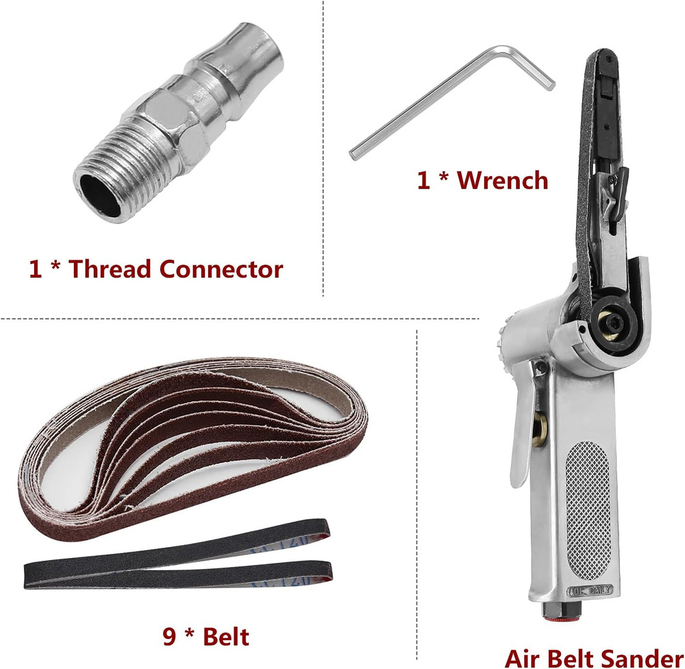 Mini Handheld Angle Grinder Industrial Pneumatic Tool Mini Air Belt Sander....
