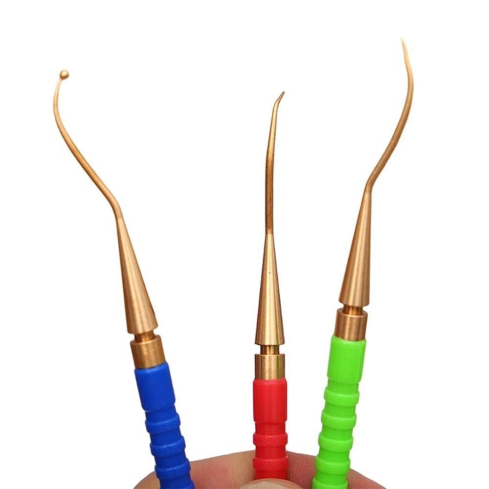 Dive Ready Ergonomic 3 Piece Brass Tool Set for Removing O Rings Easily