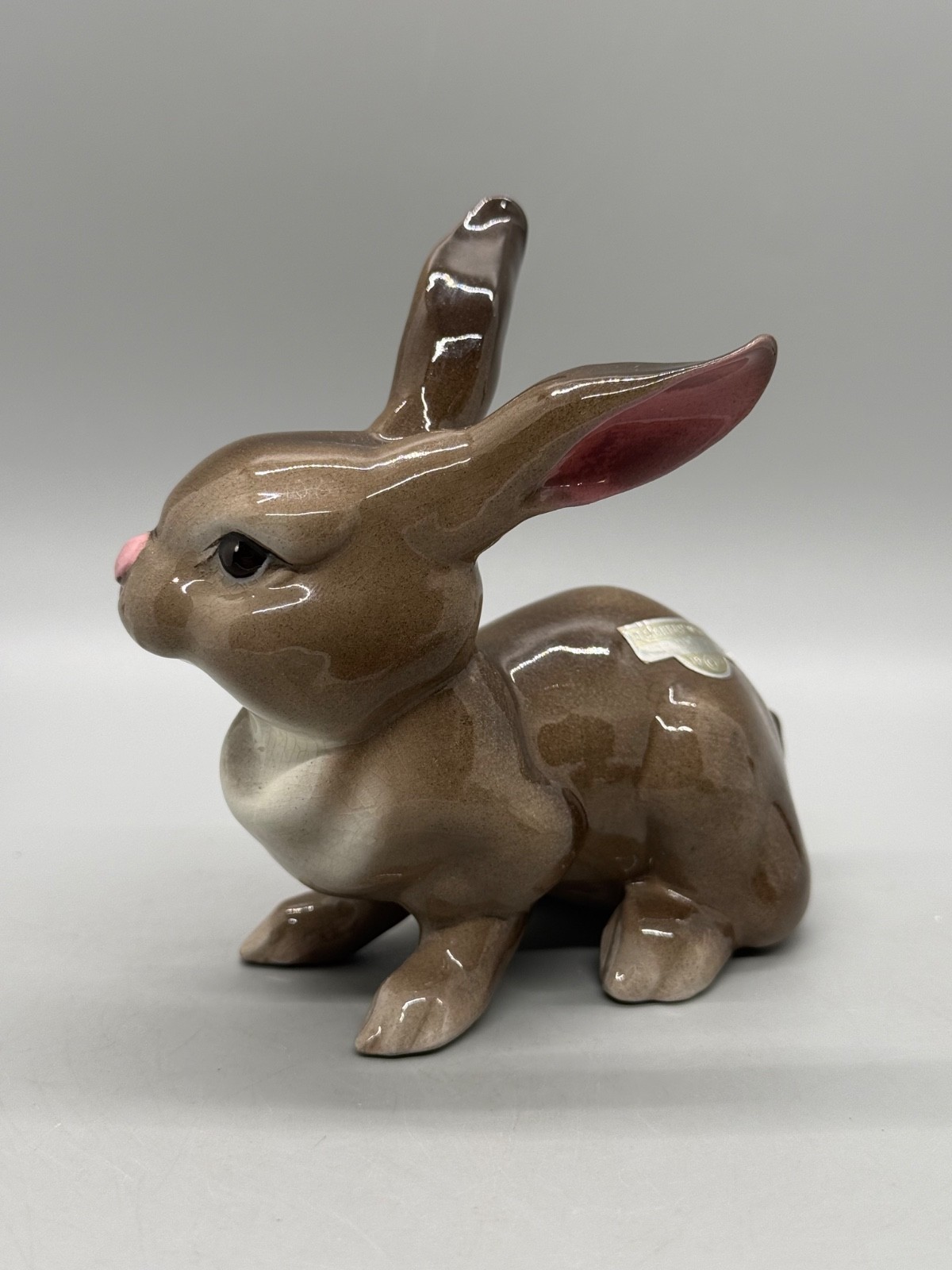 Vintage Hagen Renaker Glossy Brown Molly Rabbit