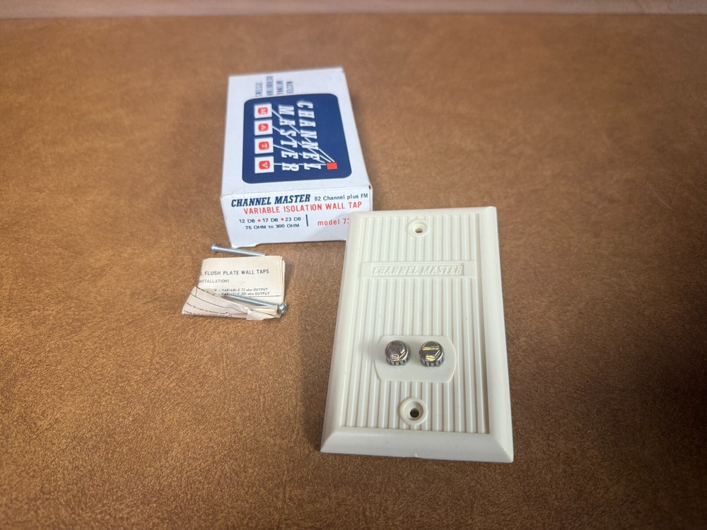 Channel Master 7319 Variable Isolation Wall Tap Ivory 300 OHM Output