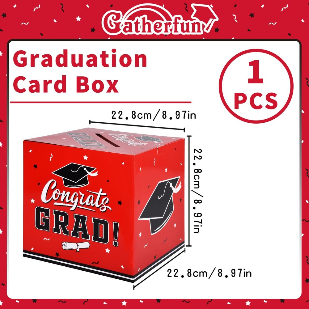 Gatherfun 2026 Graduation Card Box Red