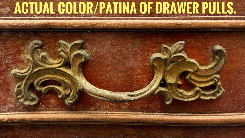 12 Vintage Curved Cabinet Drawer Pull & Escutcheon Hardware Solid Brass