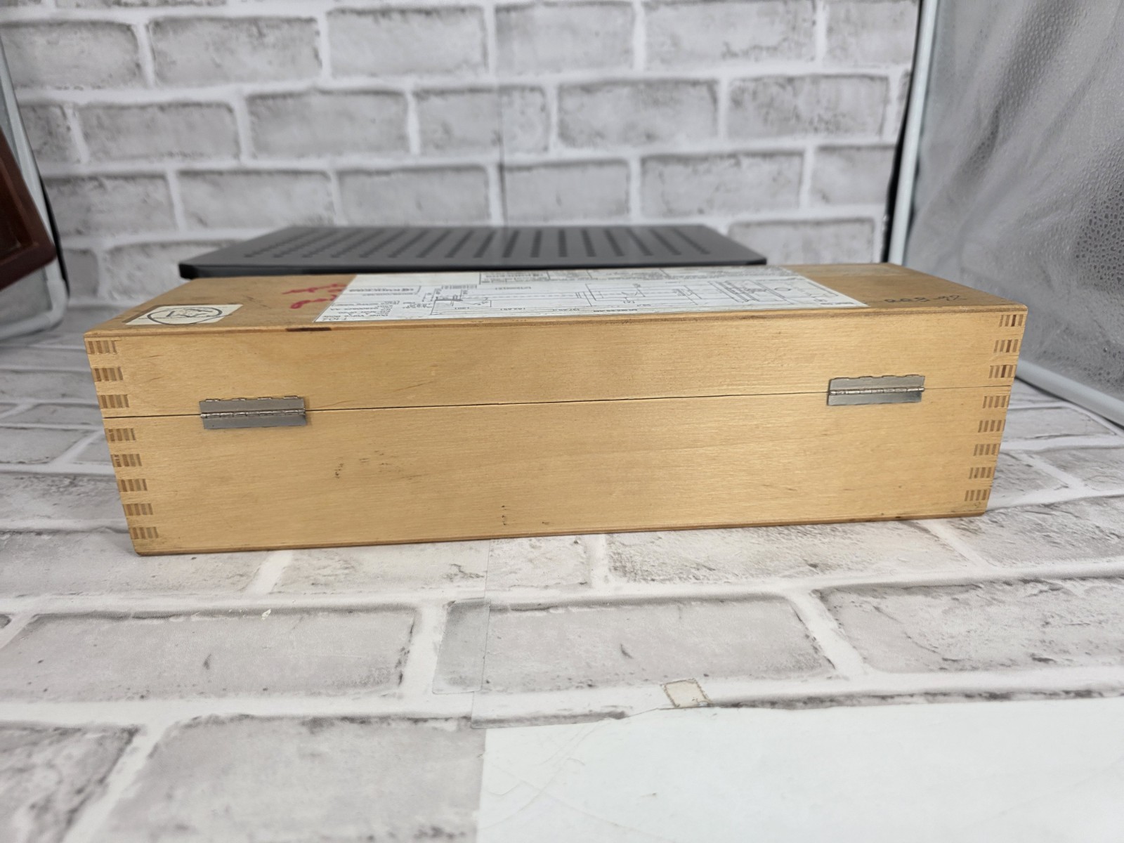 Kyocera Tool Holder Wood Storage Case – EMPTY – Hollow Interior –Made in Germany