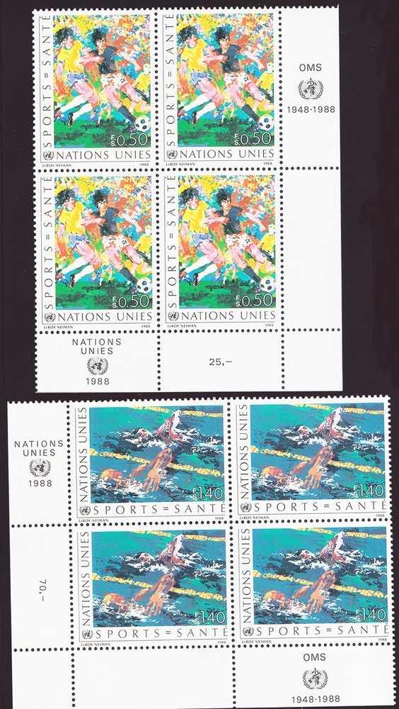 United Nations Geneva Scott 160-161 Mint never hinged.