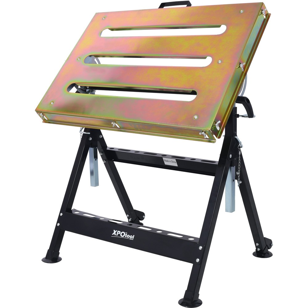 400lbs 30"x20" Steel Welding Workbench Table Folding Work Bench with Three Slot