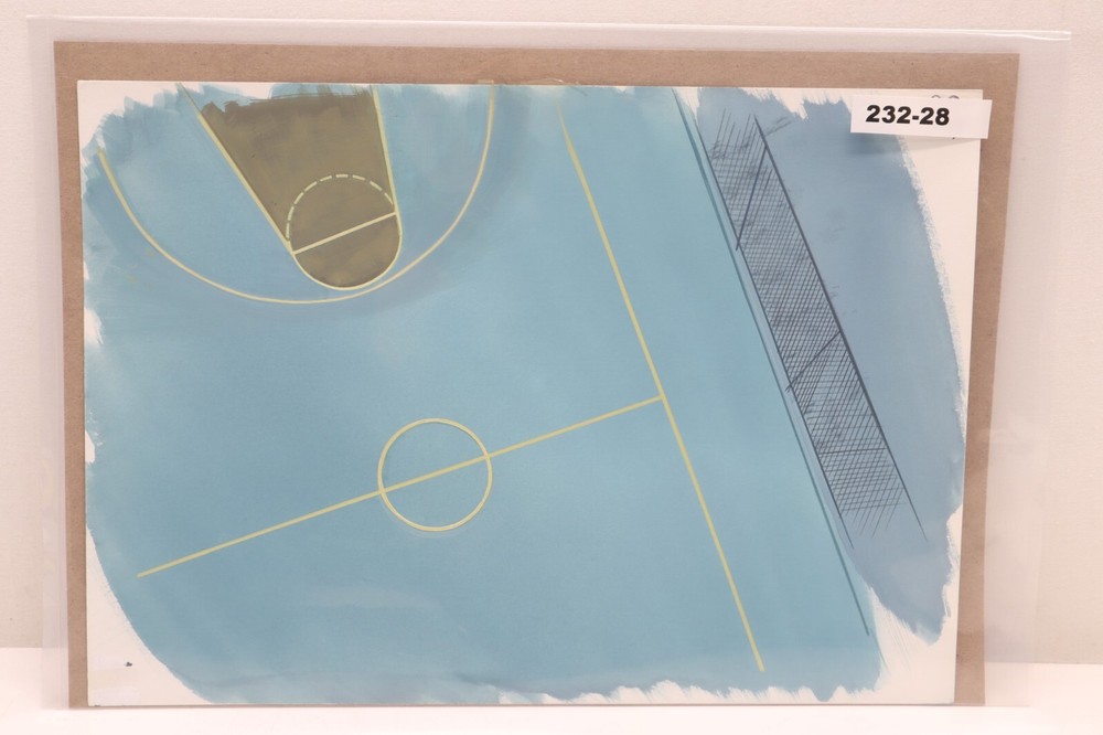 Original Hand Painted Animation Production Background (232-28)