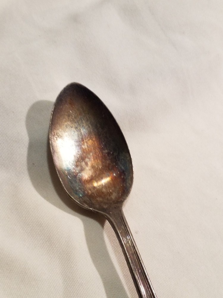 Vintage Krell Rest Sup Co. Silverplate Serving Spoon Monogrammed/ Engraved "LP"