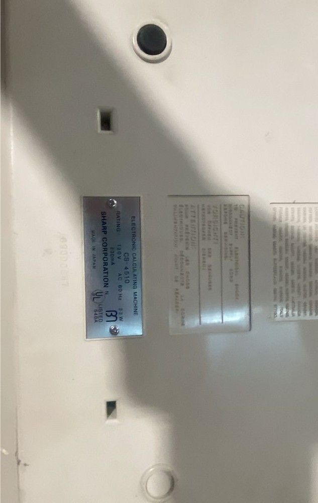 Vintage Sharp CS-4510 Calculator Printer 1981 - Rare