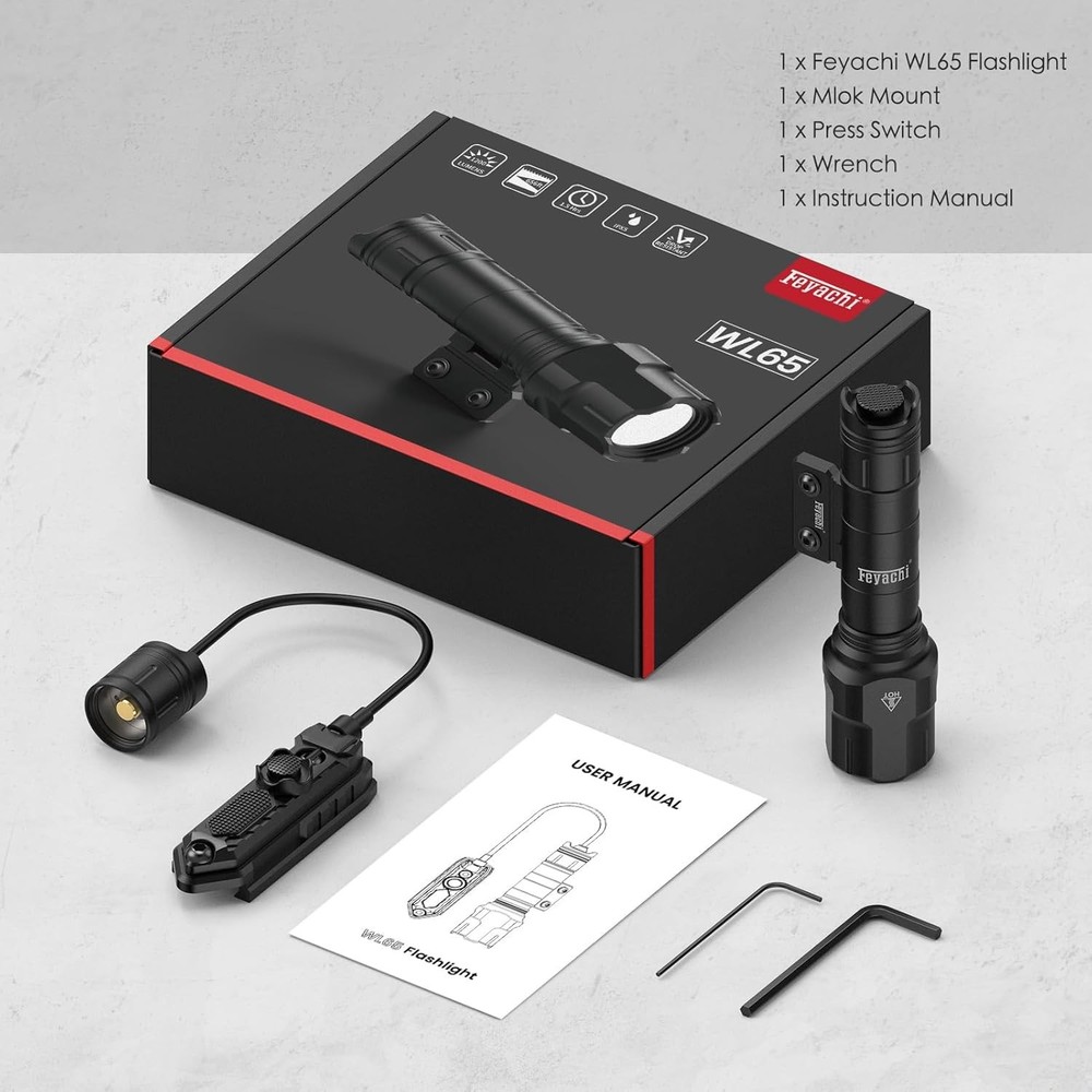 Feyachi WL65 with off set M-Lock Mount BLK