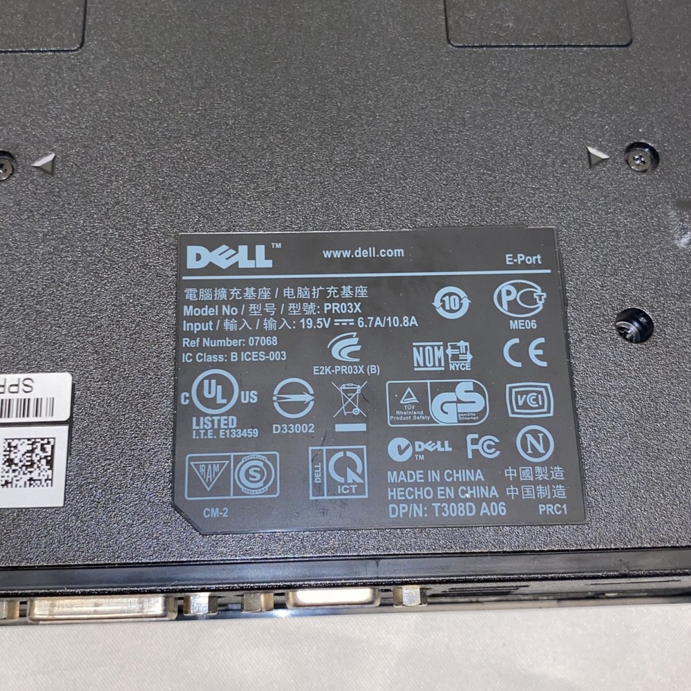 Dell Latitude Dock Station PR03X E5450 E5540 E5550 E-Port Replicator