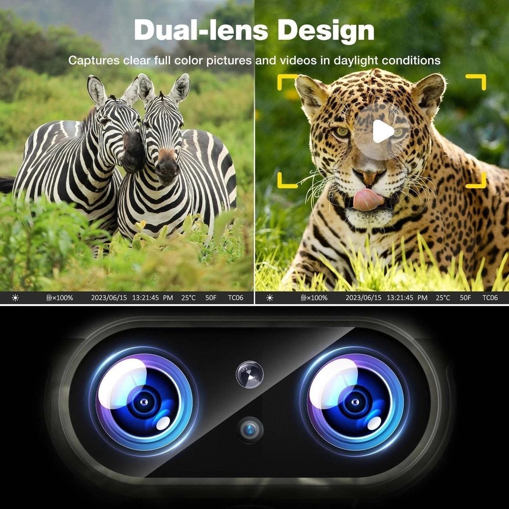 2Pc 4K Trail Camera with Starlight 60MP Night Vision Motion Activated Waterproof