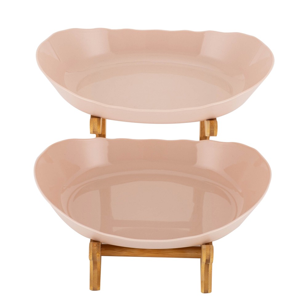 2 Tier Fruit Bowl, Fruit Basket Stand, Fruit Serving Tray