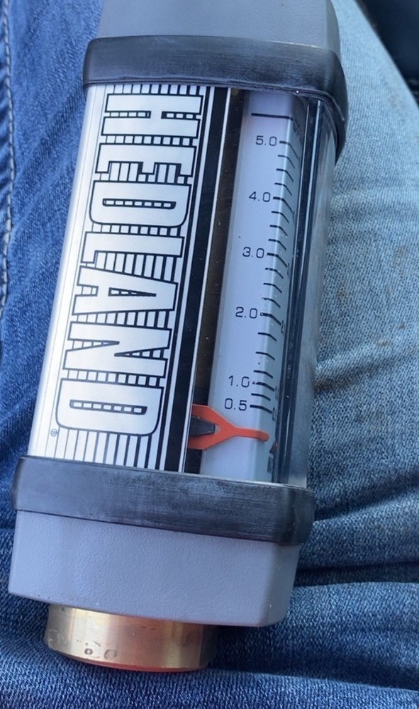 hedland flow meter H755B-005 variable area rotameter 0.5-5.0 flow rate