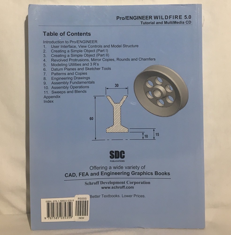 Pro/Engineer WILDFIRE 5.0 Software Tutorial MANUAL ONLY - No CD - Schroff