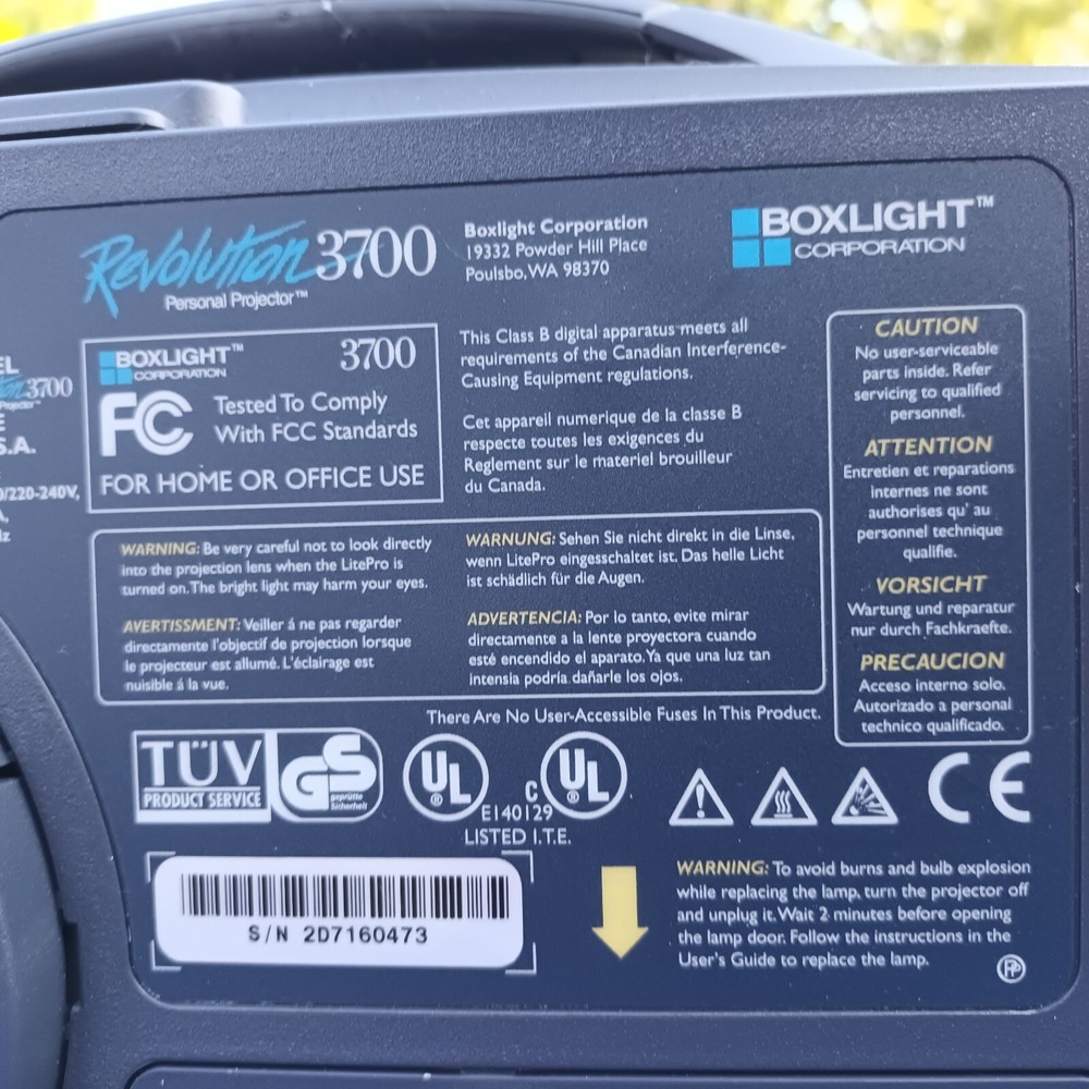 Boxlight Revolution 3700 projector NOW REDUCED