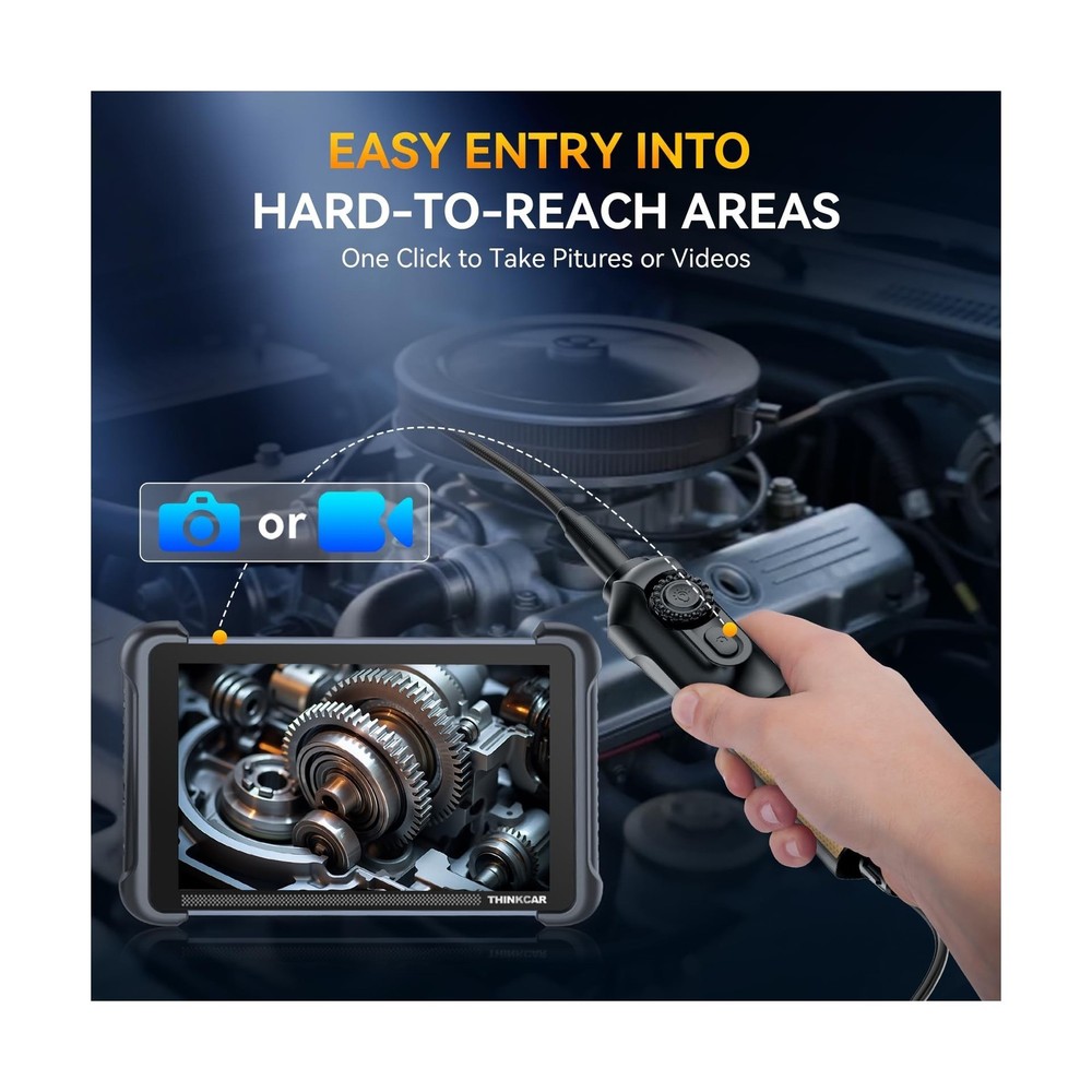 THINKSCAN 689BT Bidirectional OBD2 Scanner Endoscope Camera 3000+ Tests CANFD