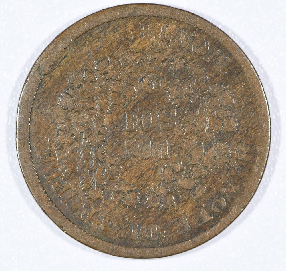 1838 "Banque du Peuple" One-Sou Copper Token, Very Good