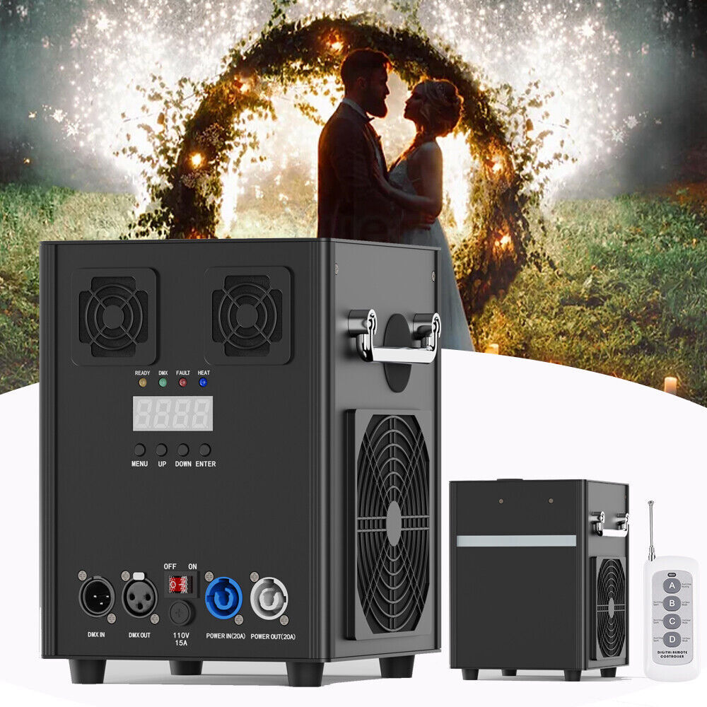 700W Cold Spark Machine DMX Firework Machine Stage Effect Wedding Party Remote