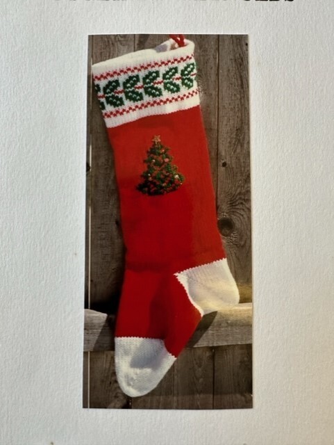 Lined Bulky Christmas Stocking knit on a Bulky Knitting machine
