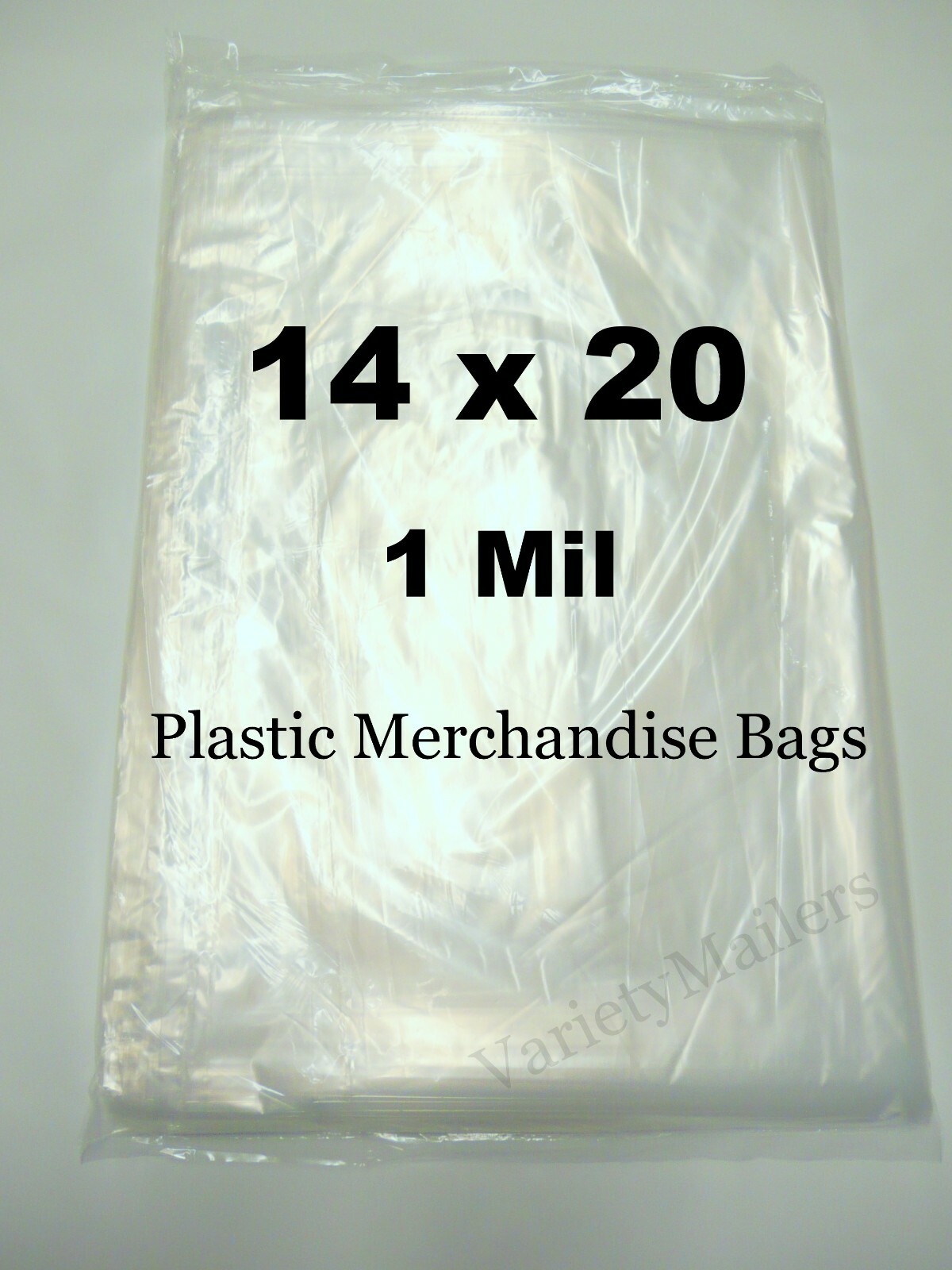 200 Merchandise Bag Combo 12x18 & 14x20 Clear 1 Mil Plastic Apparel Bags