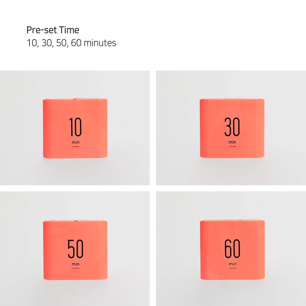 Multi Clock Time Cube Timer (Coral), Alarm & Backlight Desk Productivity for ...