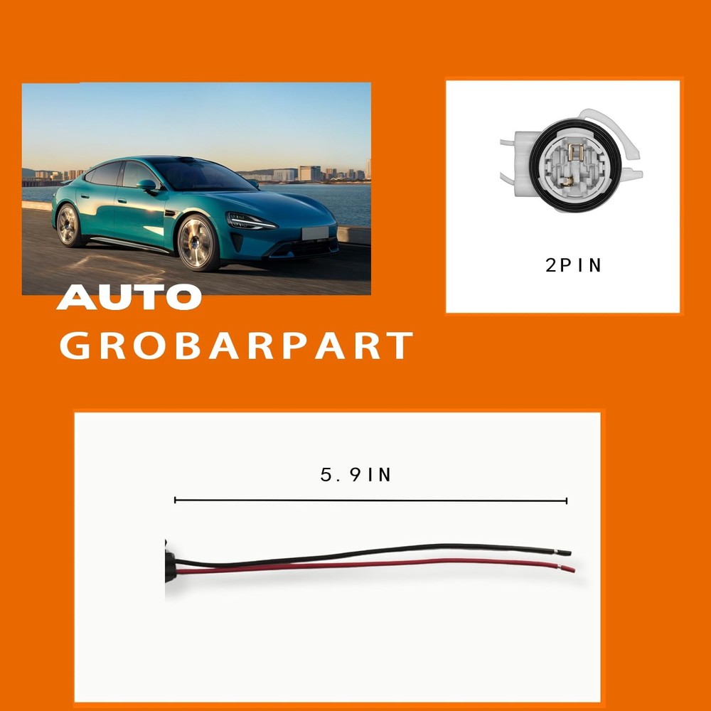 2 Wire 3156 Daytime Running Light Socket Bulbs Socket Harness Compatible with...