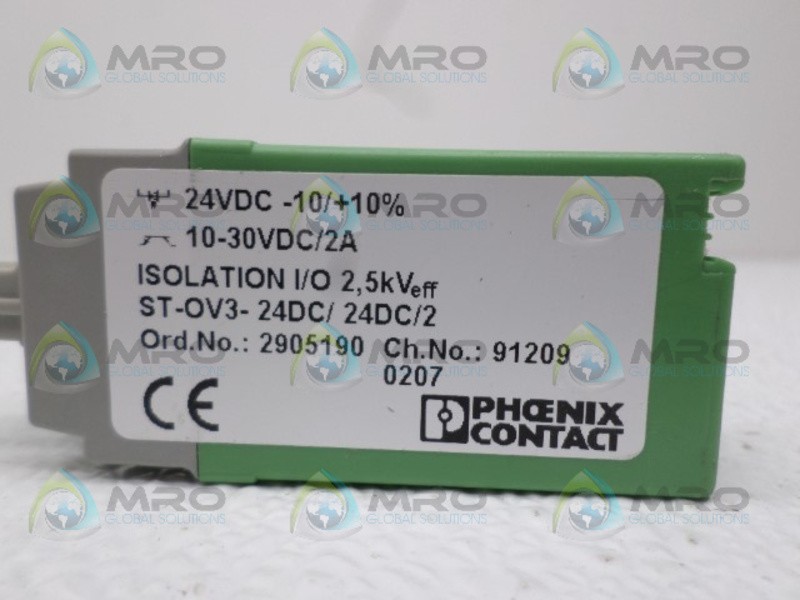 PHOENIX CONTACT ST-OV3-24DC/24DC/2 SOLID STATE RELAY NSNP