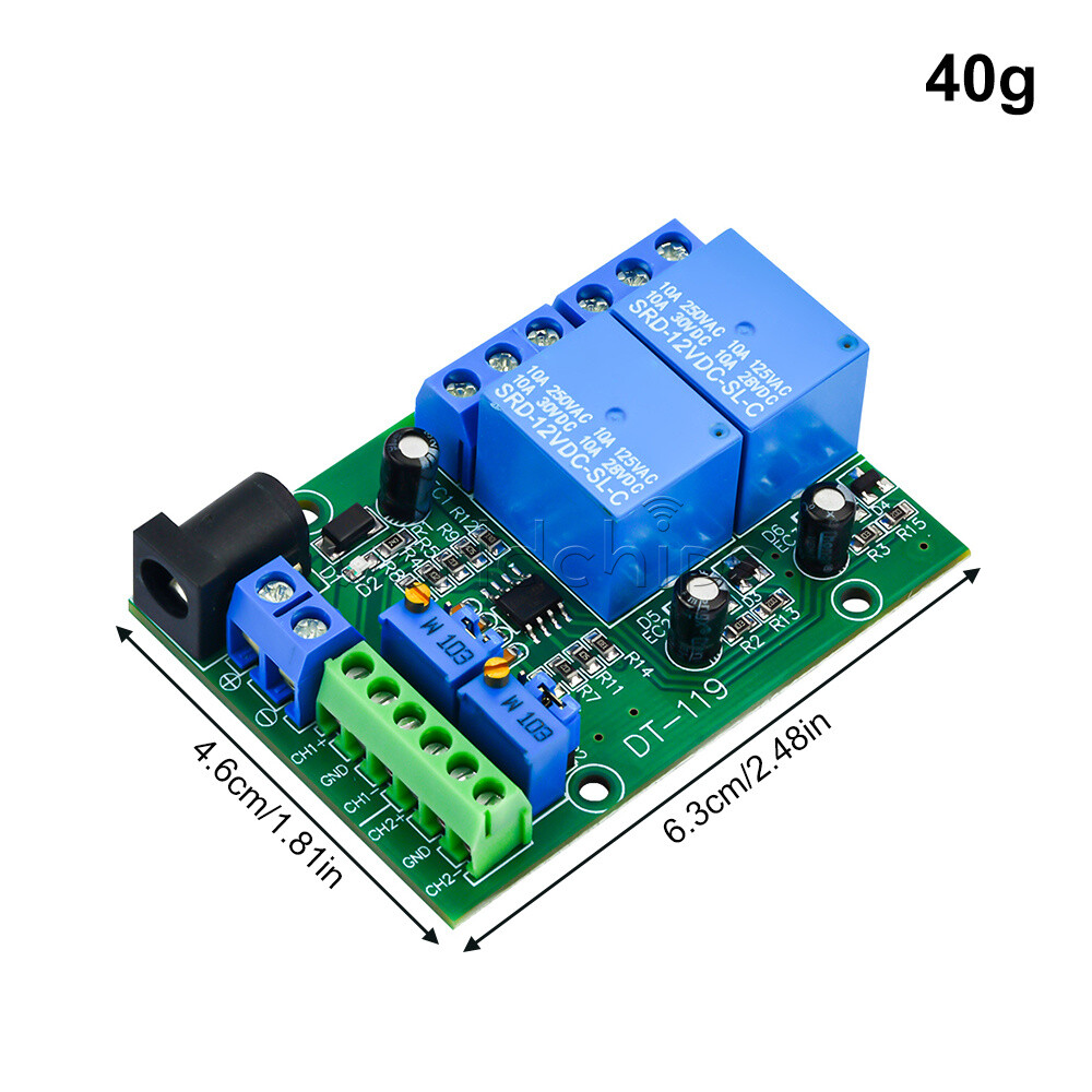 Unique DC 12V 2-Channel Voltage Comparator Precise LM393 Module