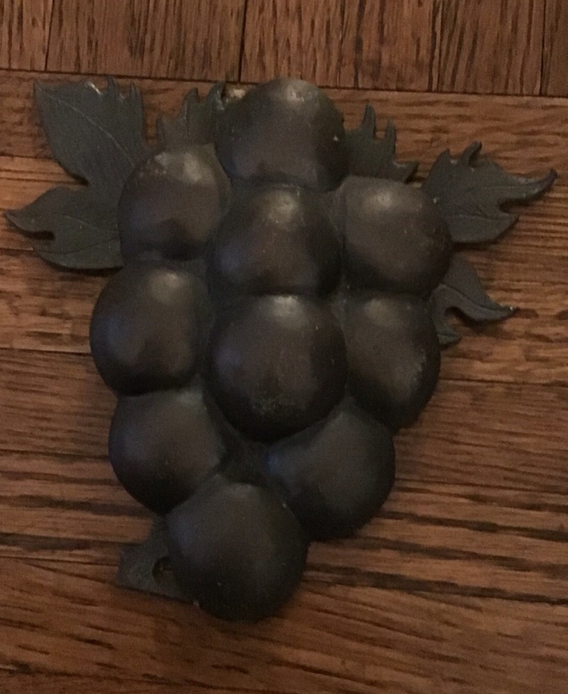 Grapes on Vine Cast Iron Door Knocker Rustic
