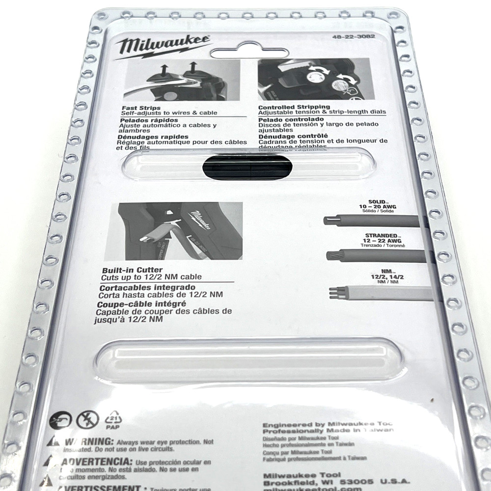 Milwaukee Wire Stripper & Wire Cutter Tool Self-Adjusting 48-22-3082