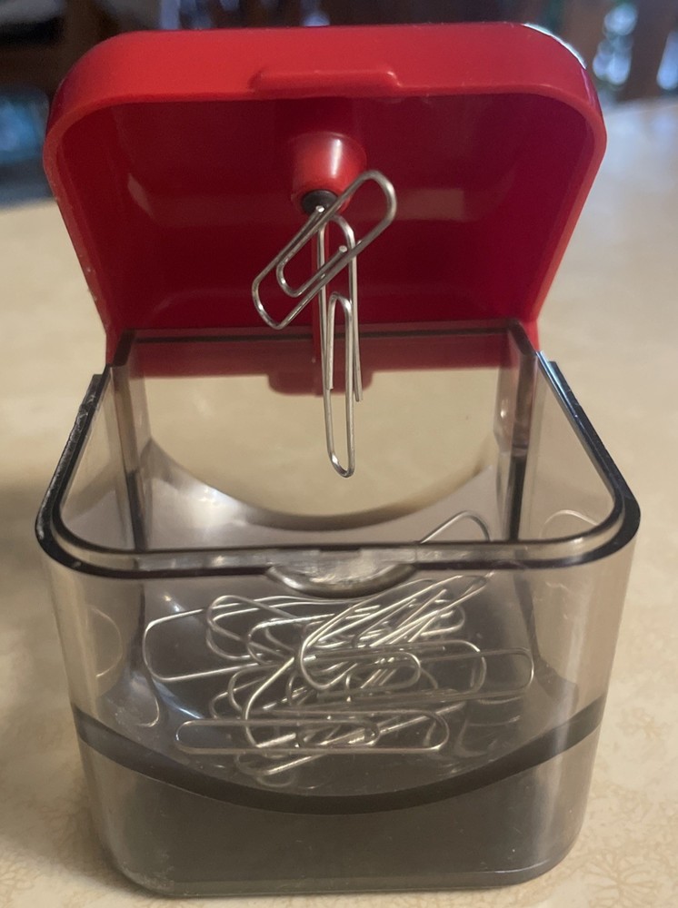 Harvard University Paper Clip Dispenser Cube Desk Accessory