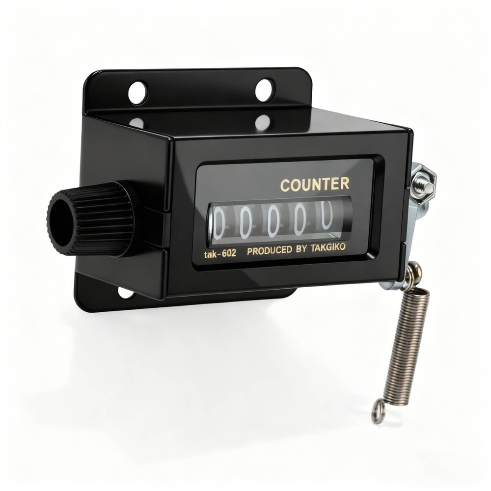Mechanical Counter 5 Digit 0-99 Mechanical Resettable Counting Reset Function