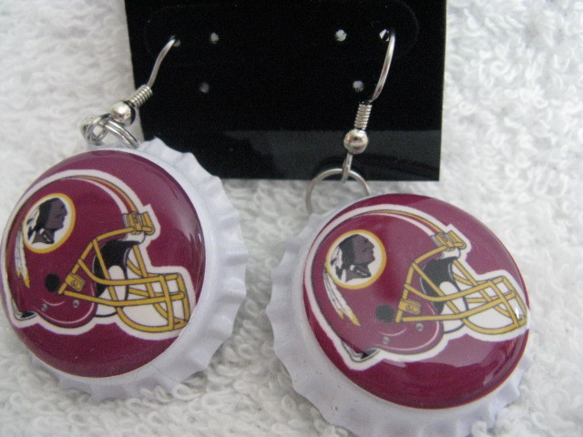 1" Bottle Cap Image Earrings ~ Handcrafted ~ **Gift Idea ~ Washington