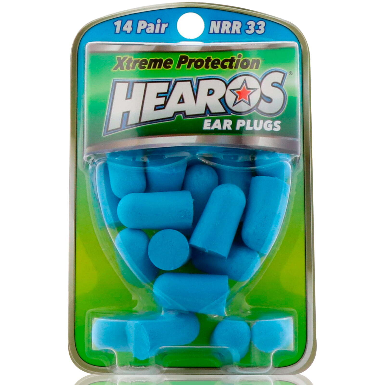Hearos Ear Plugs Extreme Noise Protection Disposable Foam Blue Color 14 Pair