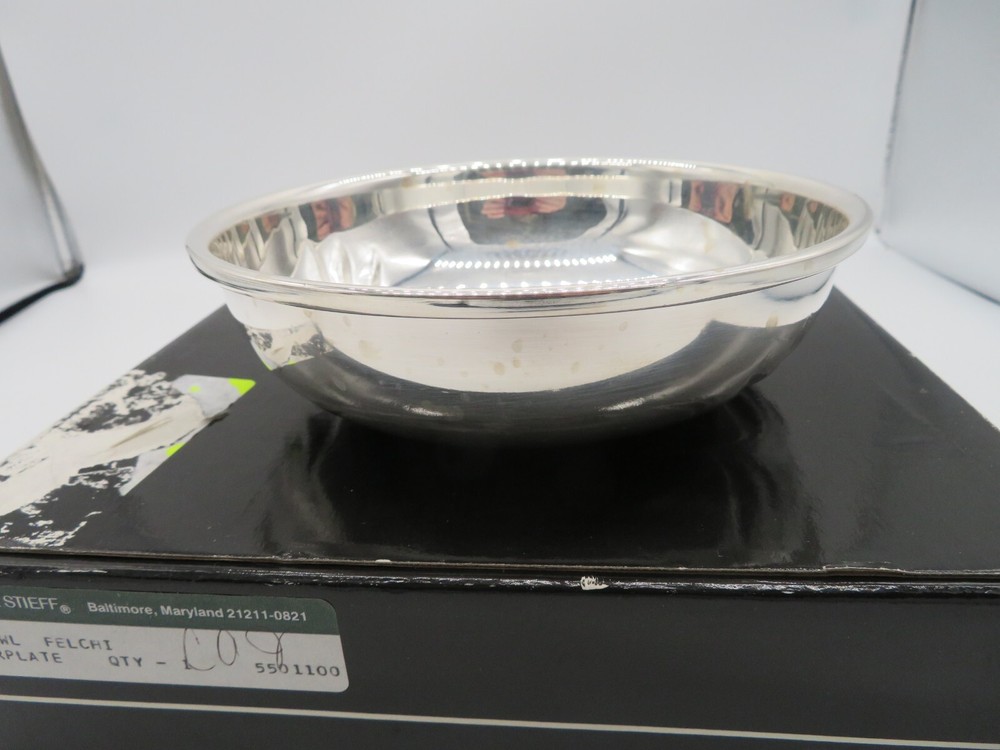 Kirk Stieff Felchi Silverplate Bowl Made In Italy 7" Original Box