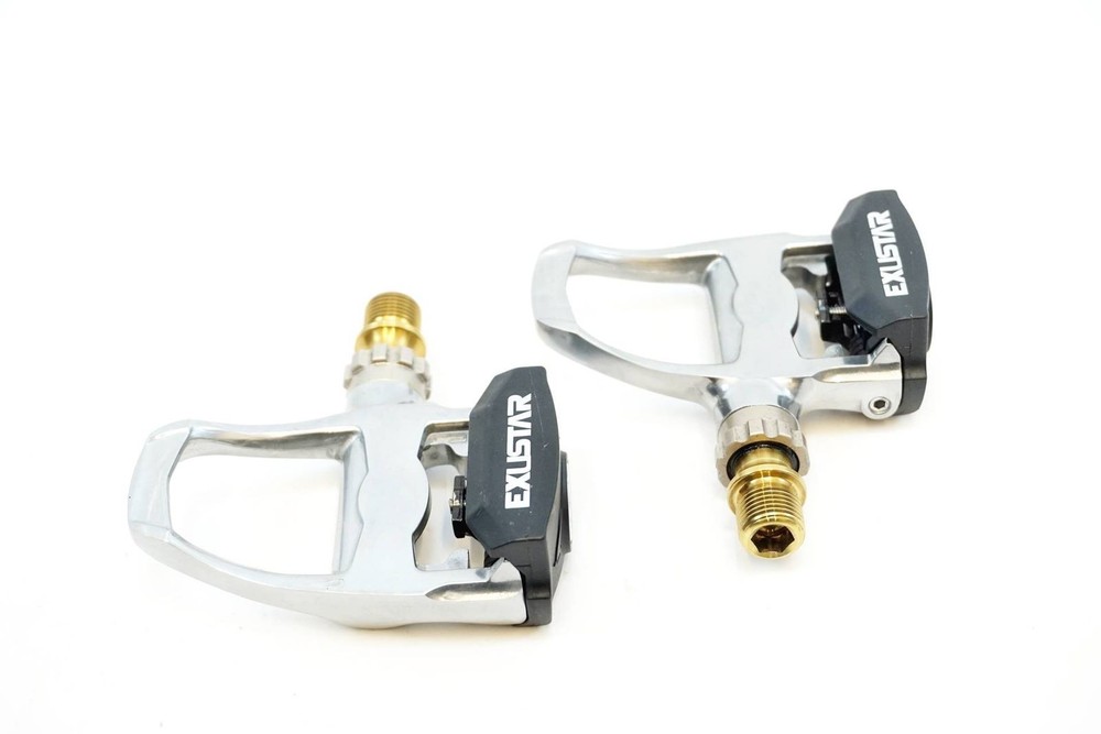 EXUSTAR E-PR70 TI Binding Pedals Used Lightweight 85kg Weight Limit
