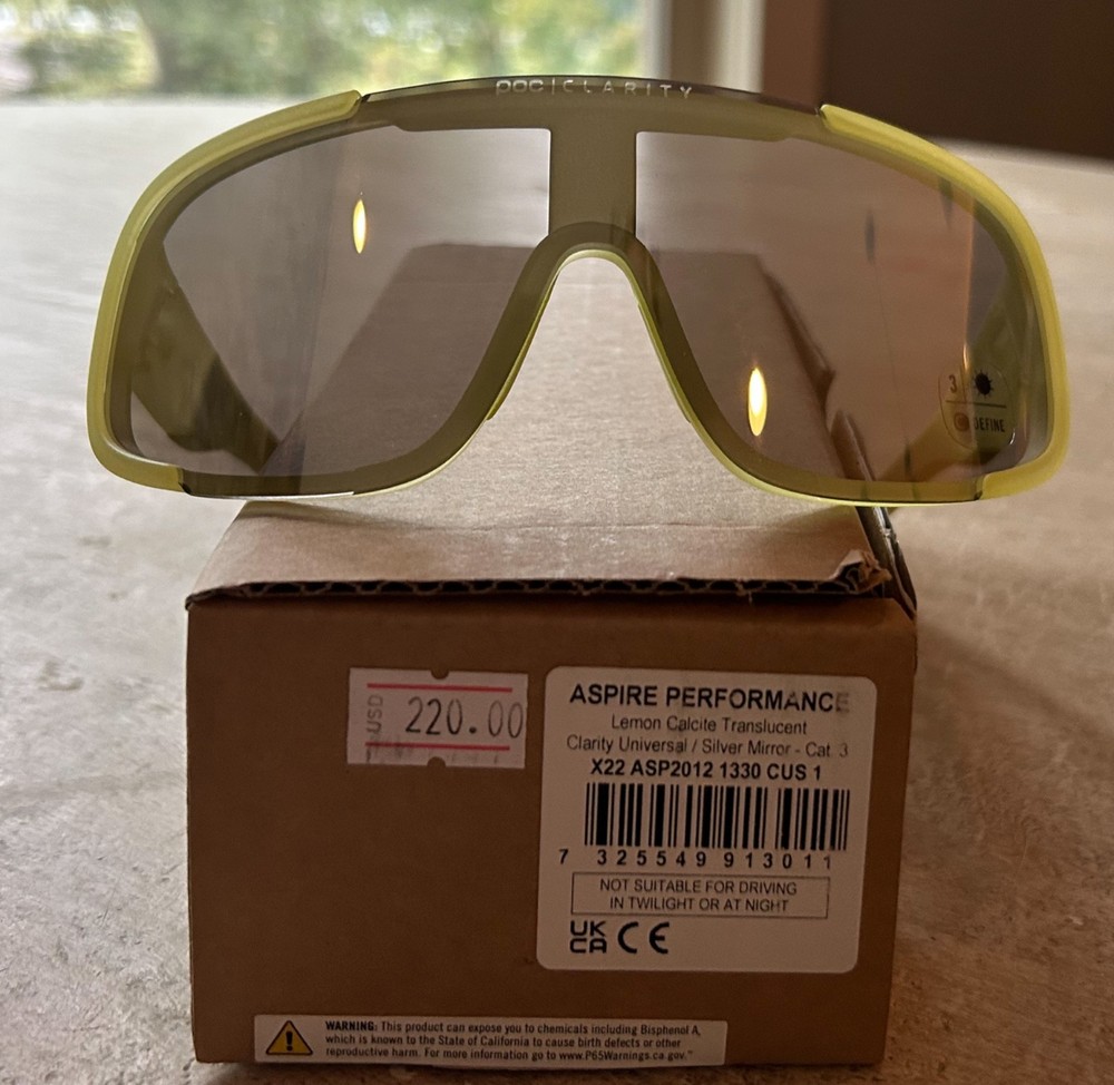 POC Aspire Performance Sunglasses Lemon Clarite Translucent
