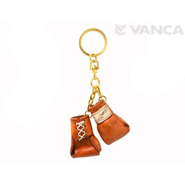 Boxing Globe Leather Keychain(L)