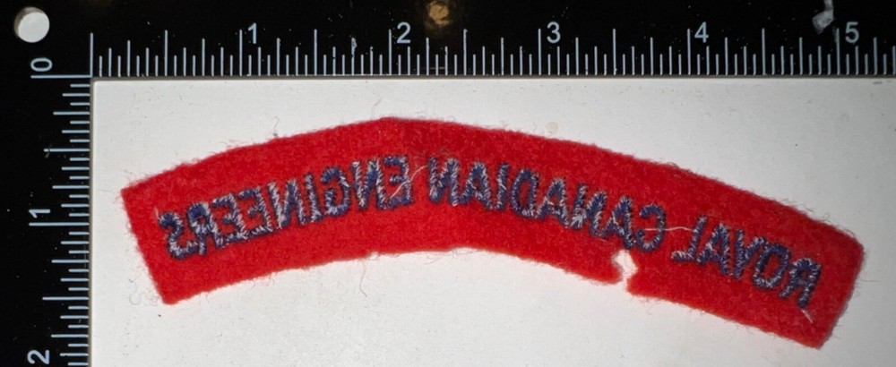 WWII Royal Canadian Engineers Canada Patch Flash Formation Sign