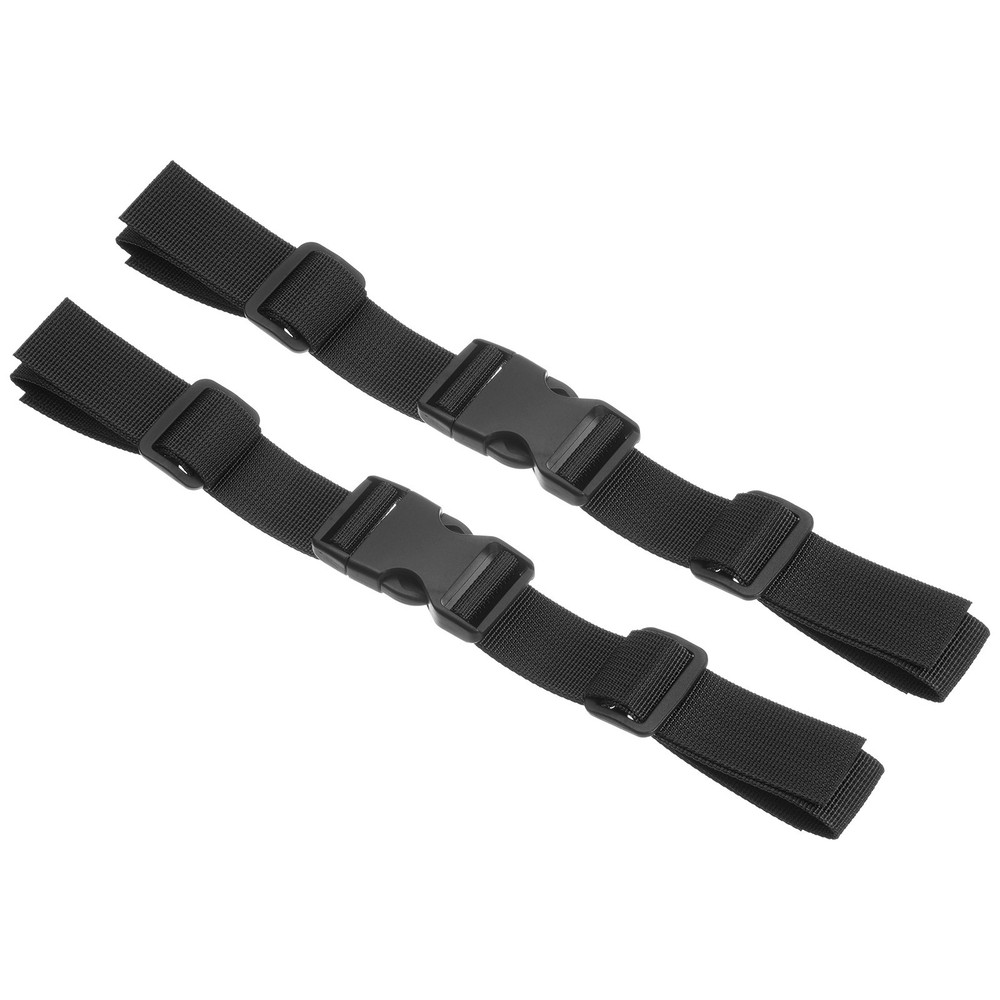 2 x Backpack Chest Strap Adjustable Strap with Quick-Release Buckle Black
