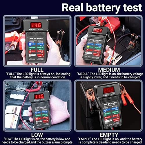 12V Car Battery Tester Digital Alternator Voltage-Analyzers Diagnostic Tool