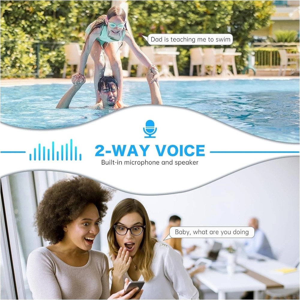 Wireless 2K HD Light Bulb Camera with Motion Detection & Two-Way Talk (2 Pack)