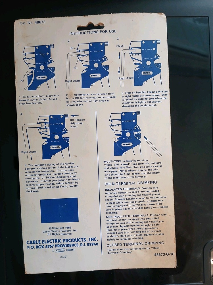 Snap it Wire Multitool By Leviton NEW in Package