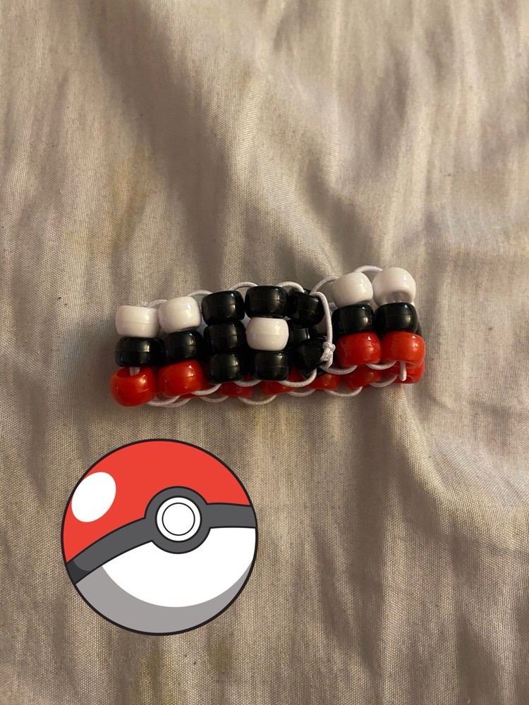Small Kandi Cuff Pokeball