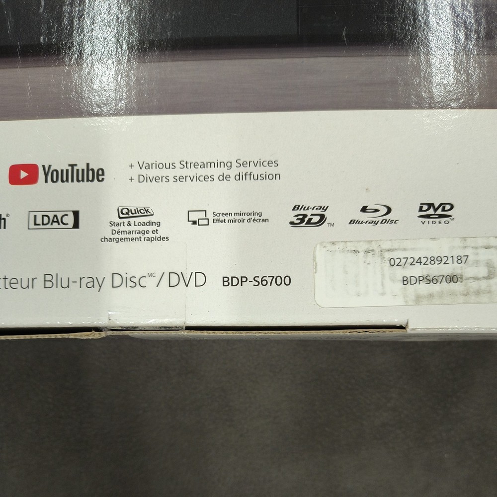 Sony 4k Uhd Upscale Bluetooth Blu-ray Player + various Streaming WiFi Built In