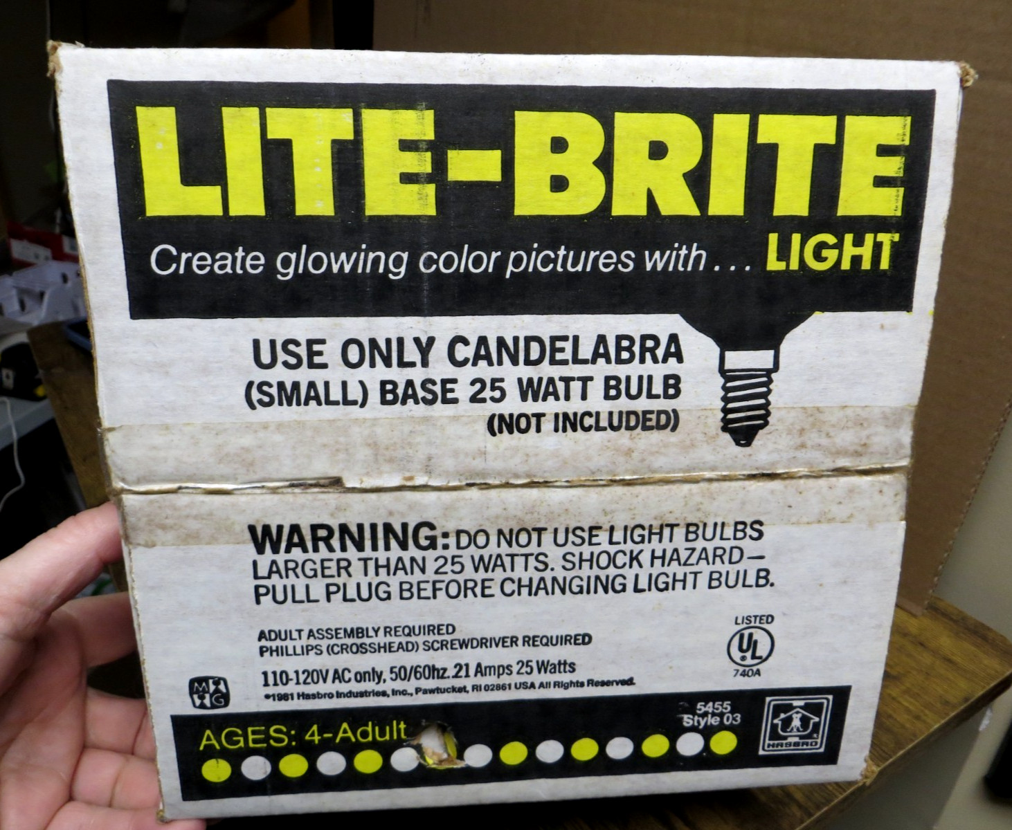 VINTAGE HASBRO 1981 LITE BRITE - 100% FACTORY SEALED FROM EX HASBRO EMPLOYEE