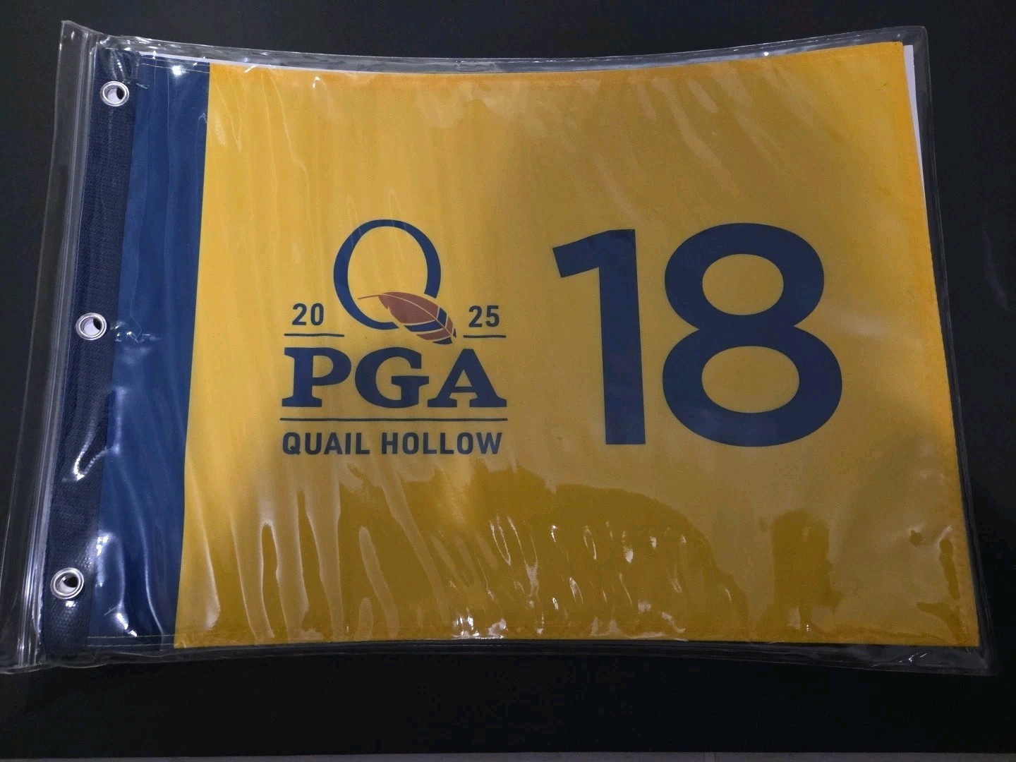 2025 Pga Championship Flag Quail Hollow yellow pin flag Scottie Scheffler new