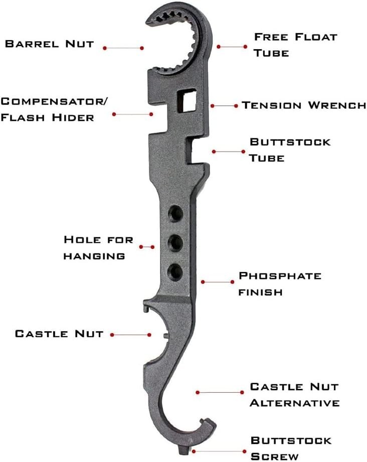 GNNROO MULTI-FUNCTION SPANNER WRENCH TOOL-BLACK
