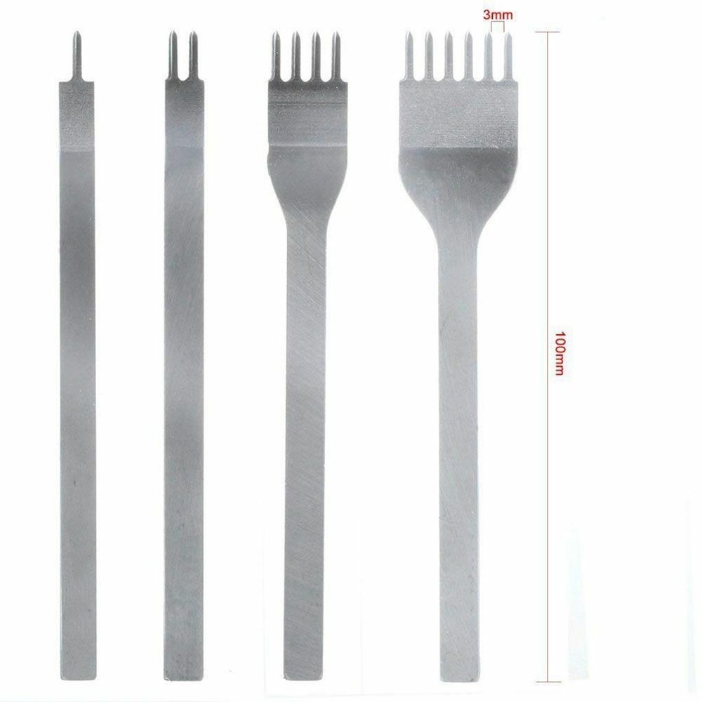 Leather Craft Punch Tools Kit Stitching Carving Working Sewing Saddle Groover